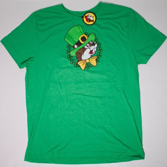 NWT Buc-ee’s 2025 St. Patrick’s Who Needs Luck With All This Charm T-Shirt XL - Picture 2 of 10
